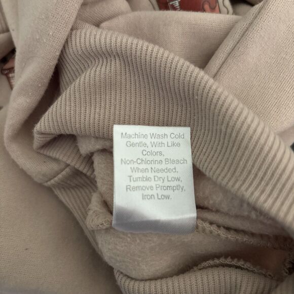 Milk Tea Please Crewneck Taupe Woman's Size L Sweatshirt - Picture 5 of 5